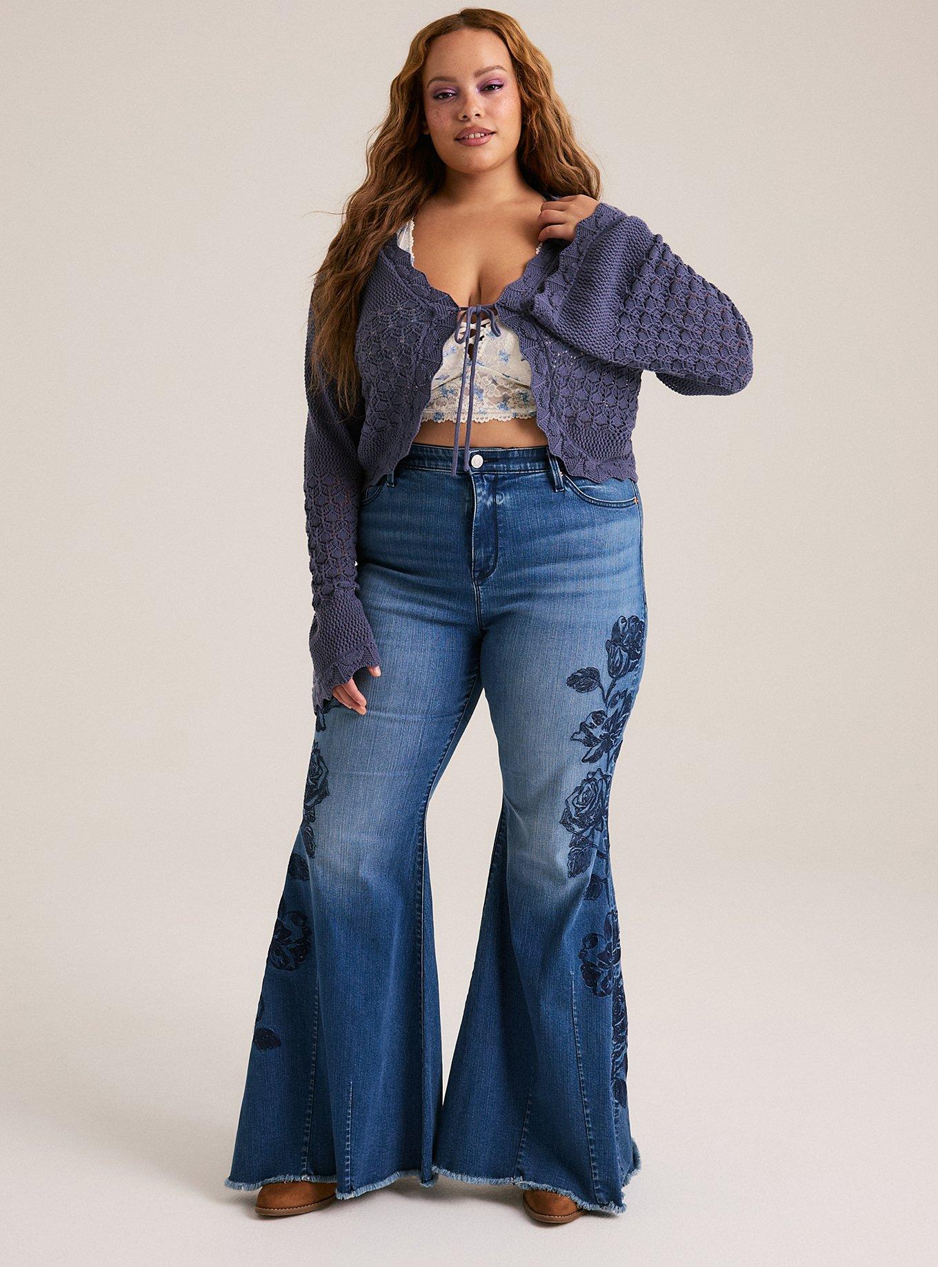 Plus Size - Festi Cropped Tie Front Cardigan - Torrid
