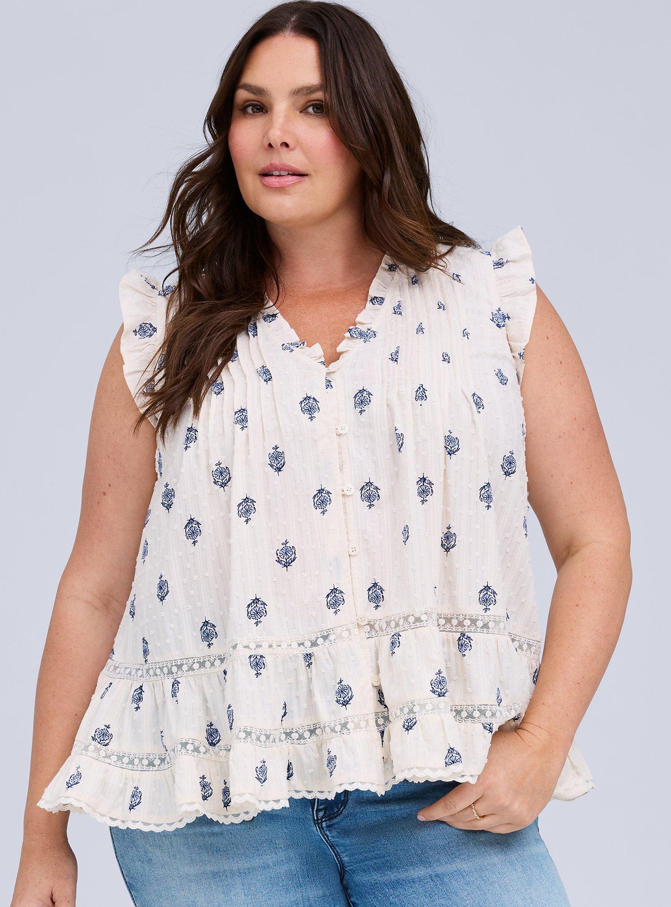 Belle Isle Pintuck Ruffle Top, REESE FLORALS IVORY, alternate