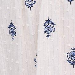 Belle Isle Pintuck Ruffle Top, REESE FLORALS IVORY, swatch