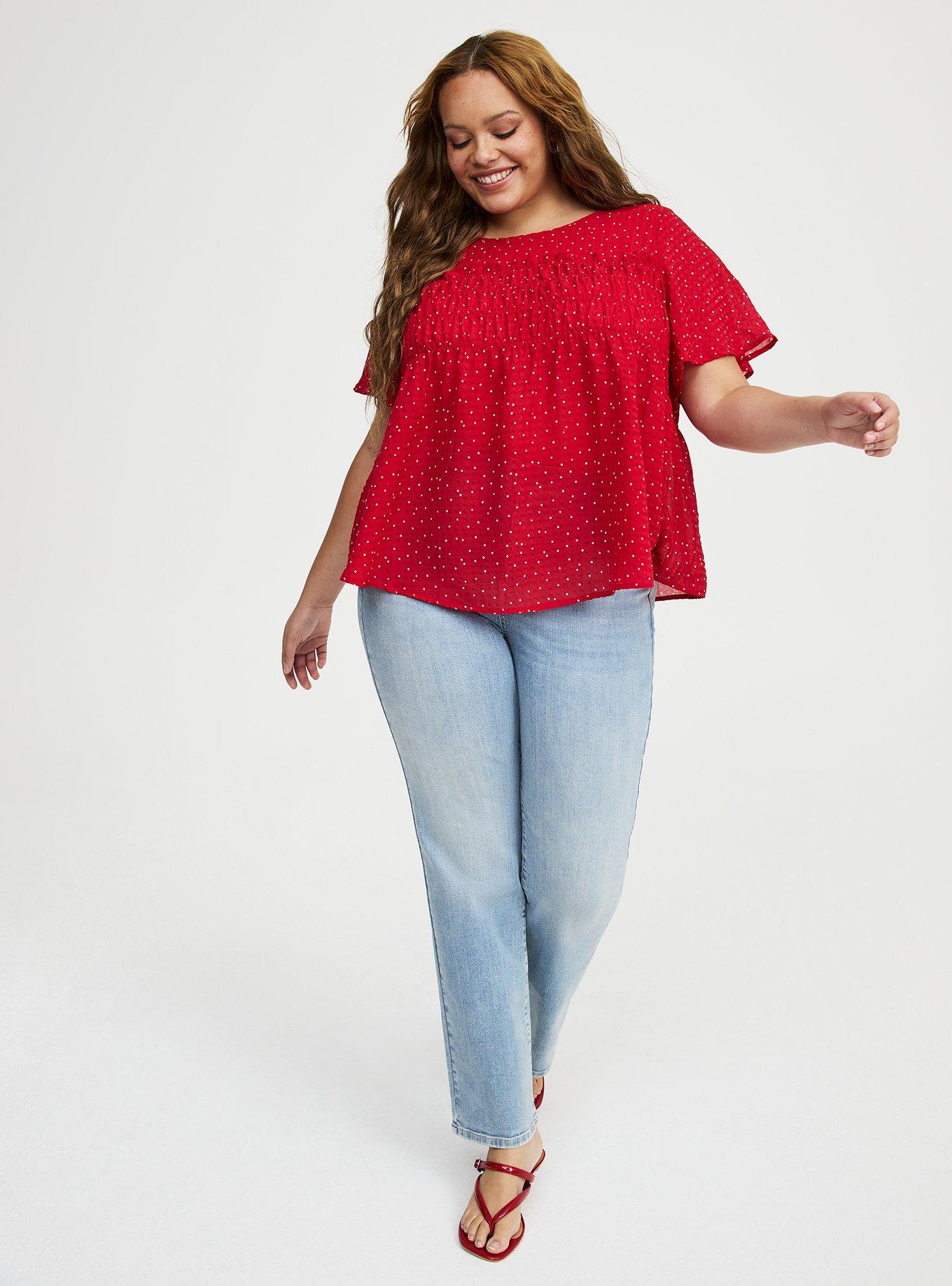 Chiffon  Smocked Detail Top