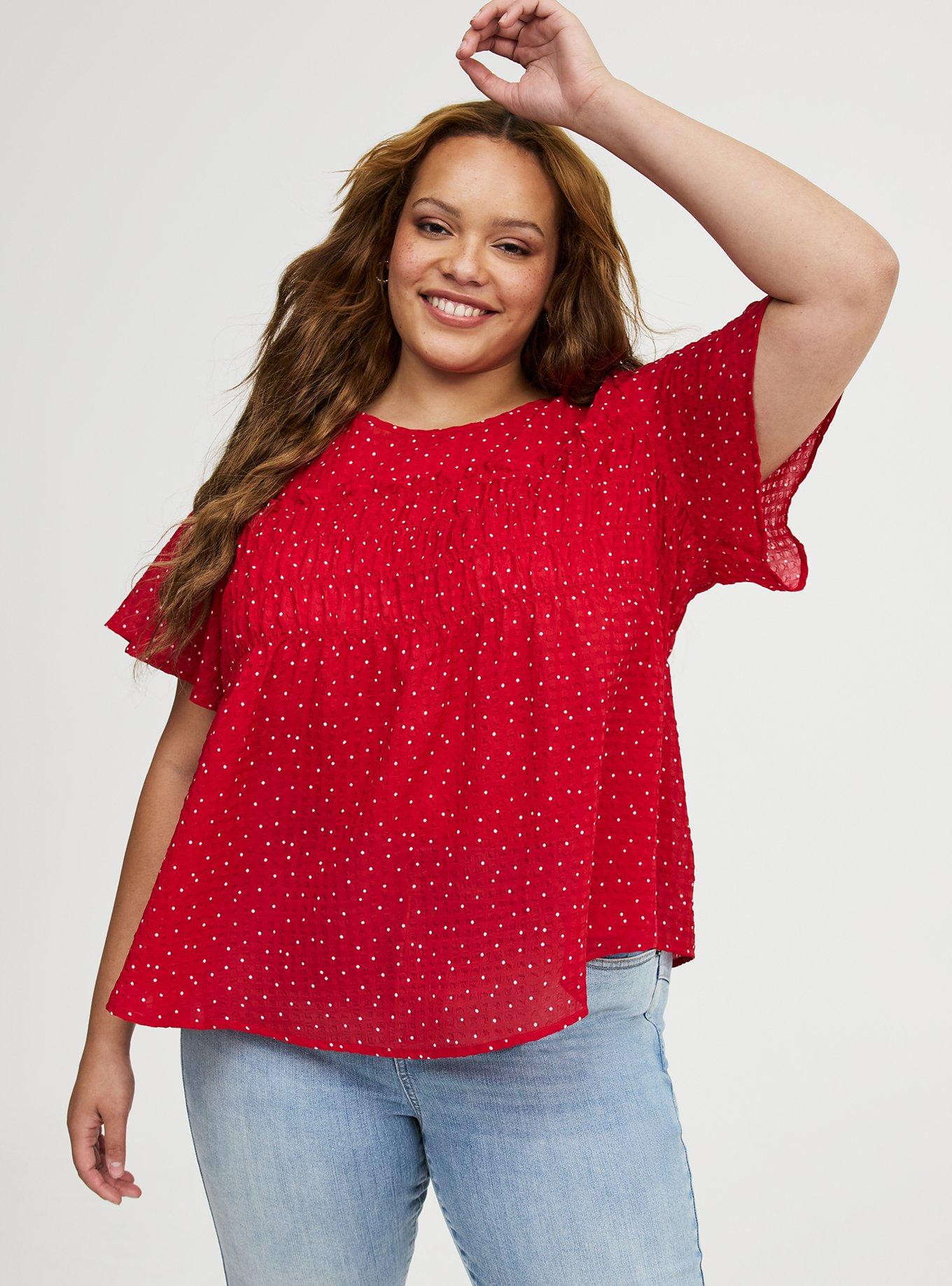 Chiffon  Smocked Detail Top