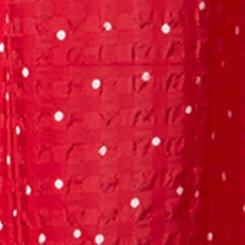 Plus Size Chiffon  Smocked Detail Top, DOTS A LOTS RED, swatch