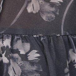 Plus Size Ruffle Detail Top, REFLECTION FLORAL GREY, swatch