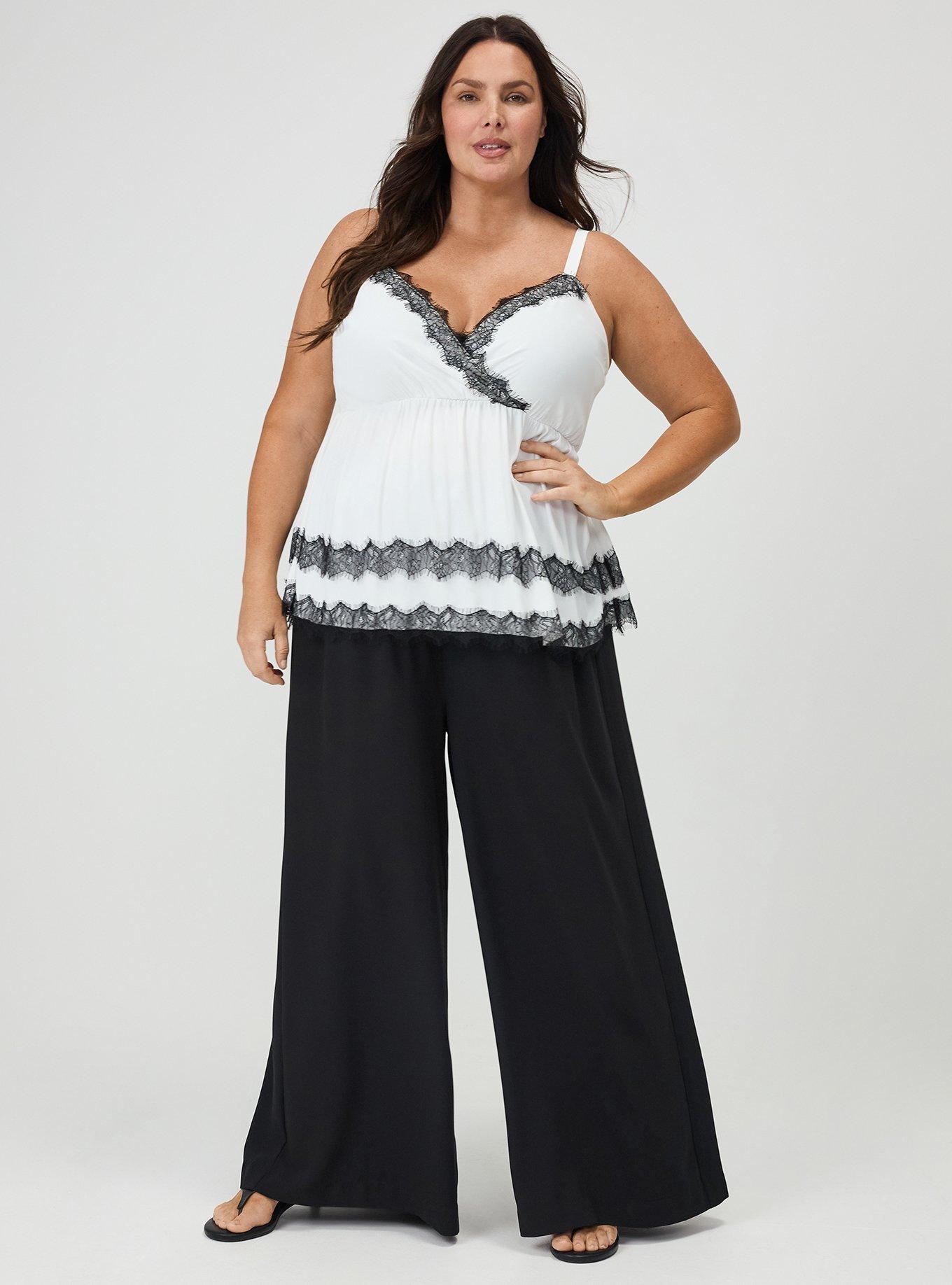 Scallop Trim Babydoll Cami, CLOUD DANCER, hi-res