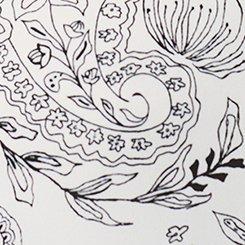 Georgette Button Front Blouse, ORCHESTRA PAISLEY WHITE, swatch