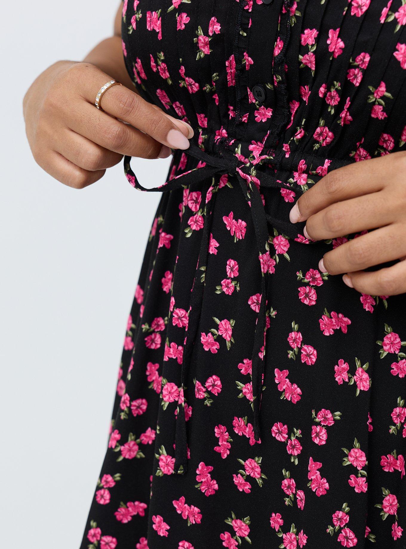 Tiered Challis Mini Dress