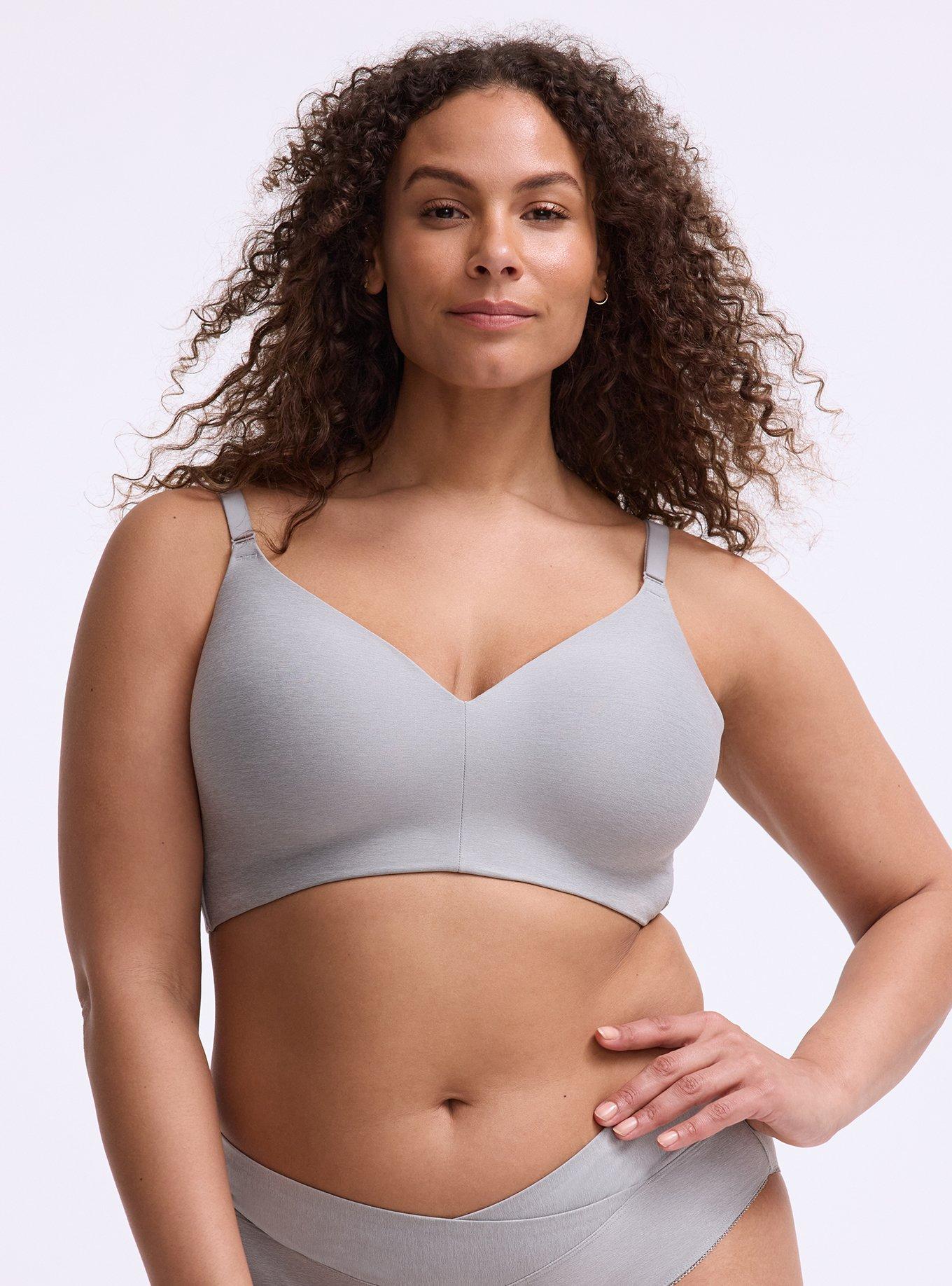 Wire-Free Lightly Lined Pullover Bra, FORMAL GRAY HEATHER, hi-res