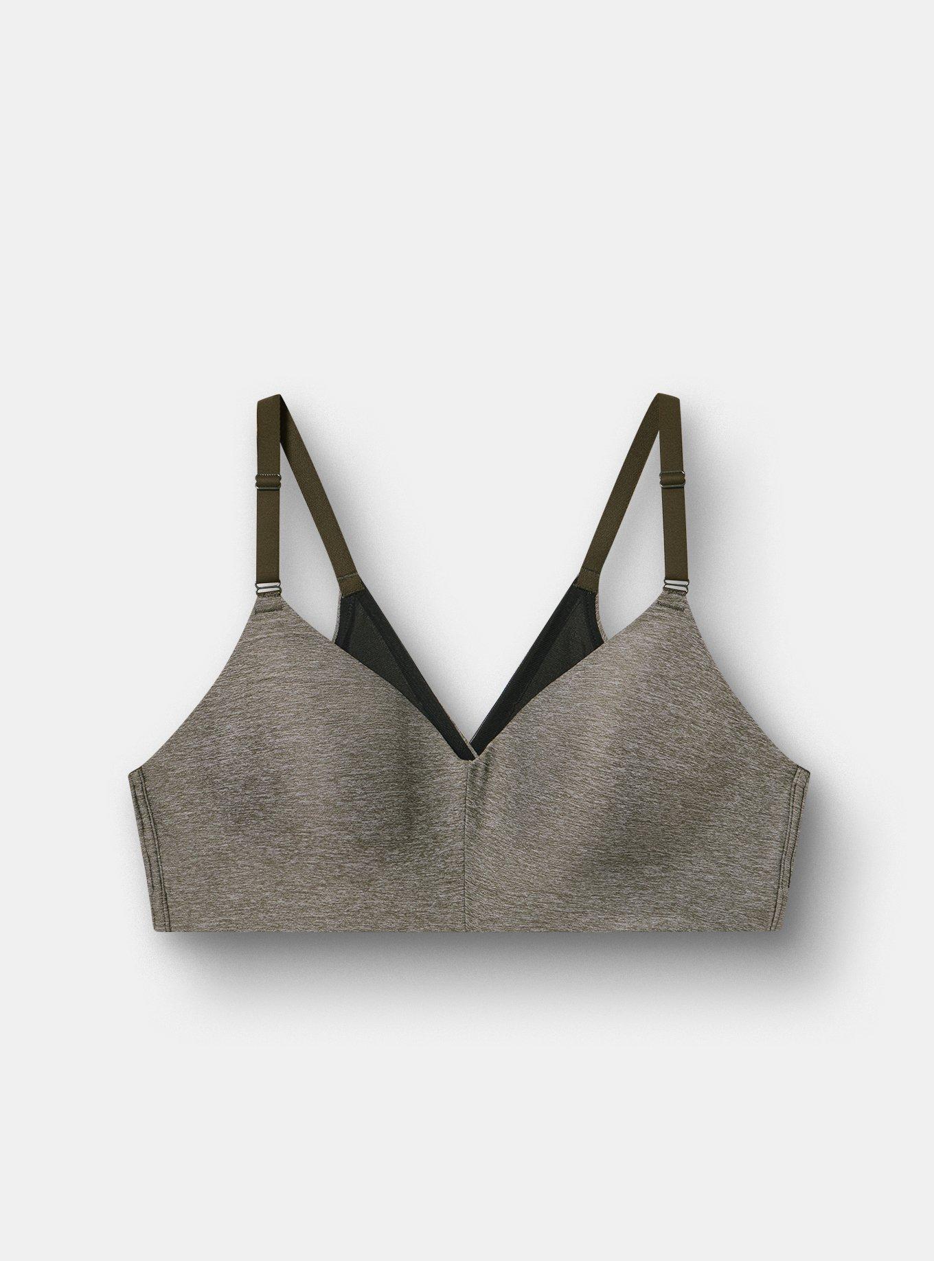 Plus Size Wire-Free Lightly Lined Pullover Bra, ROSIN HEATHER, hi-res