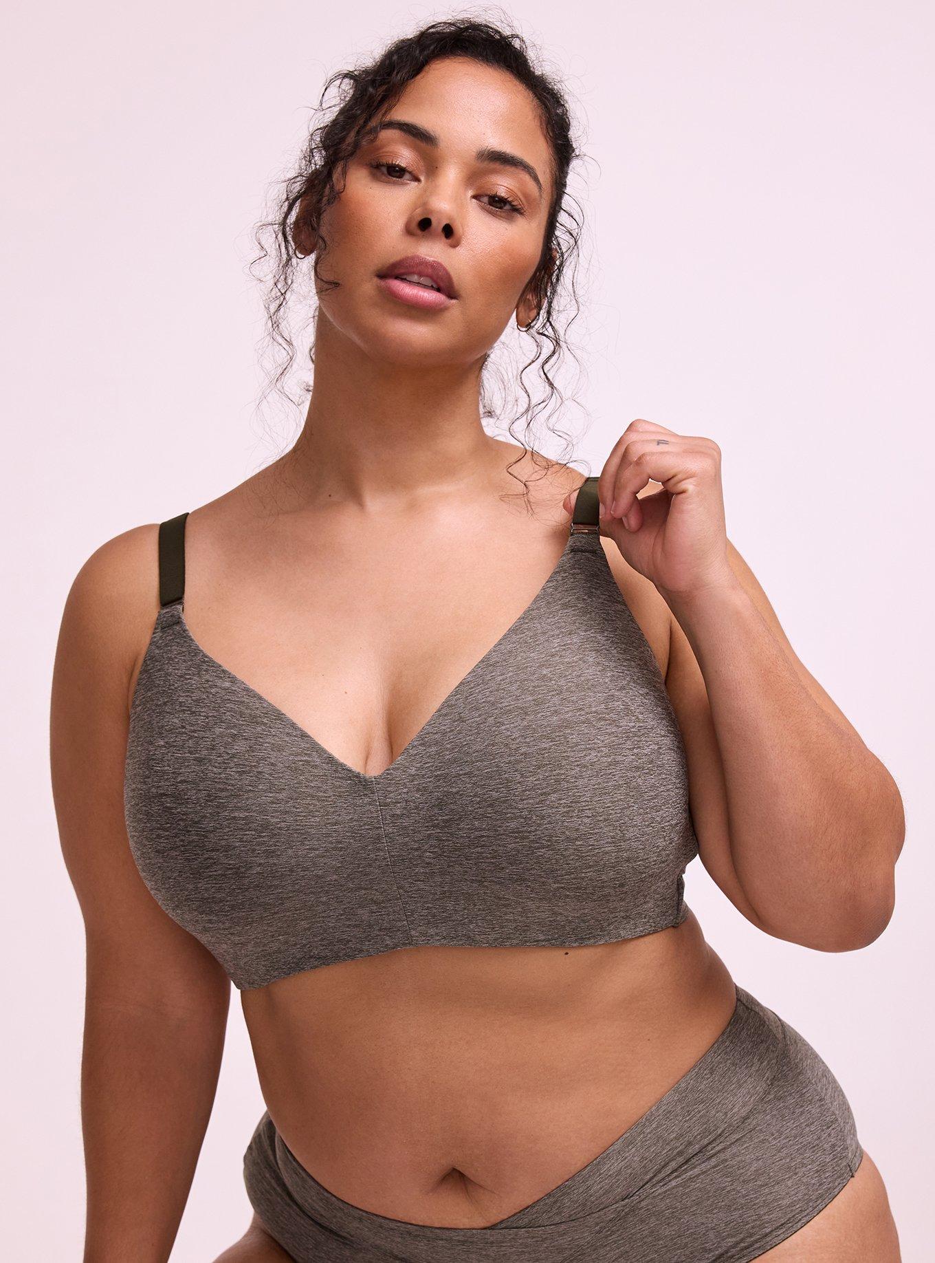Wire-Free Lightly Lined Pullover Bra, ROSIN HEATHER, hi-res