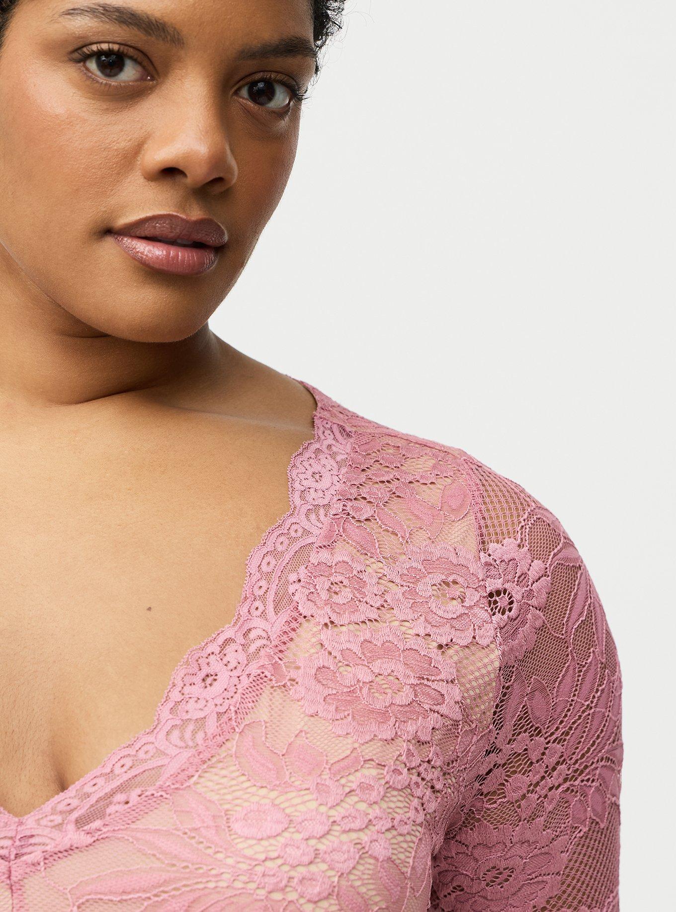 Stretch Lace Long Sleeve Top