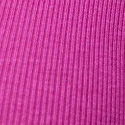 Plus Size Cotton Modal Rib Henley Puff Sleeve Top, WILD ASTER, swatch