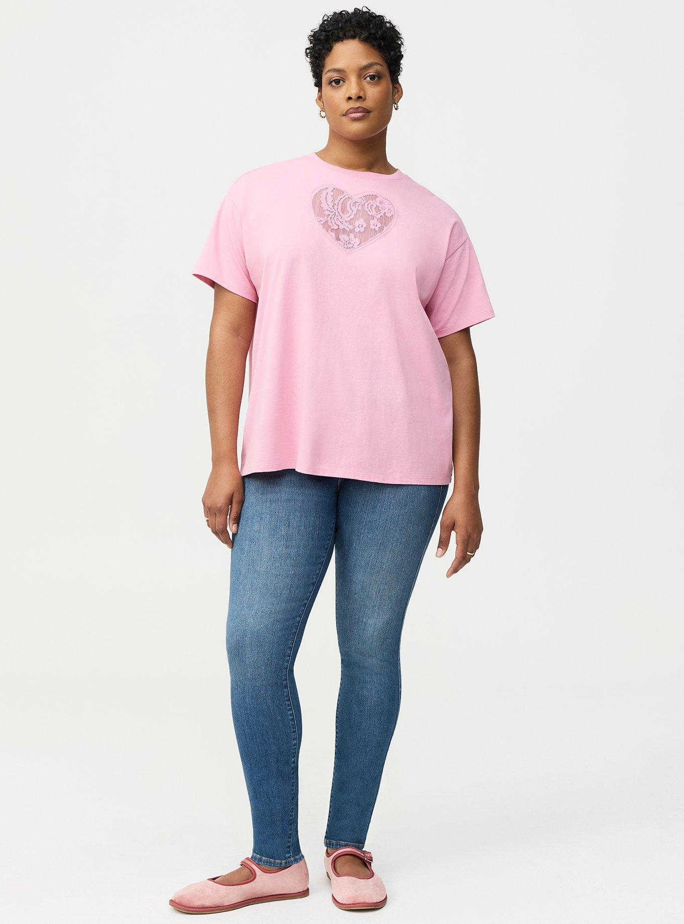 Cotton Cutout Relaxed Crew Tee, ORCHID SMOKE, alternate