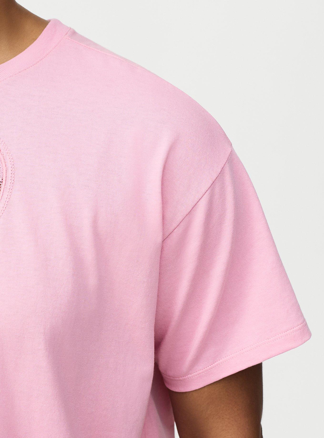 Cotton Cutout Relaxed Crew Tee, ORCHID SMOKE, alternate
