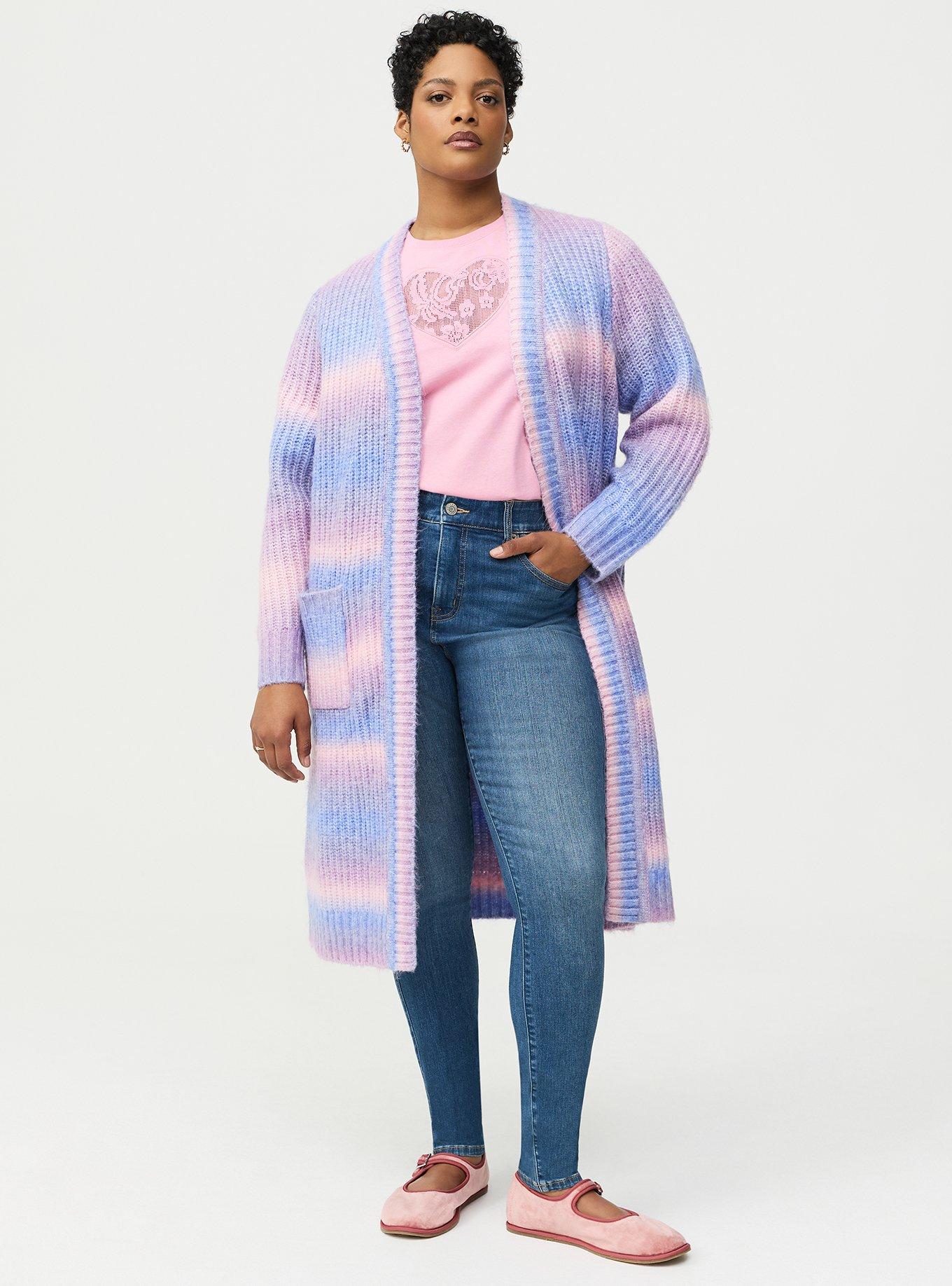 Cotton Cutout Relaxed Crew Tee, ORCHID SMOKE, alternate