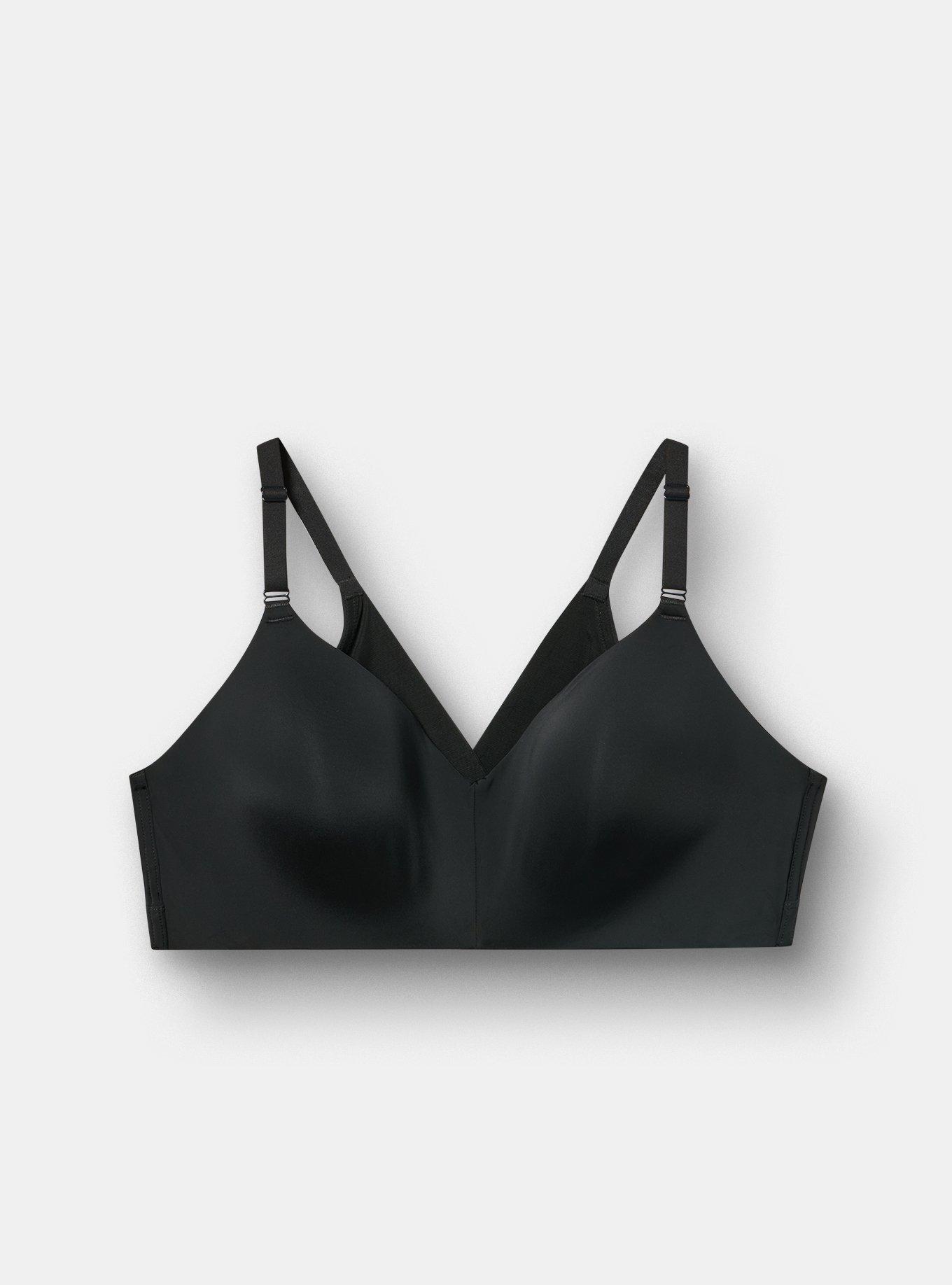 Plus Size Wire-Free Lightly Lined Pullover Bra, RICH BLACK, hi-res