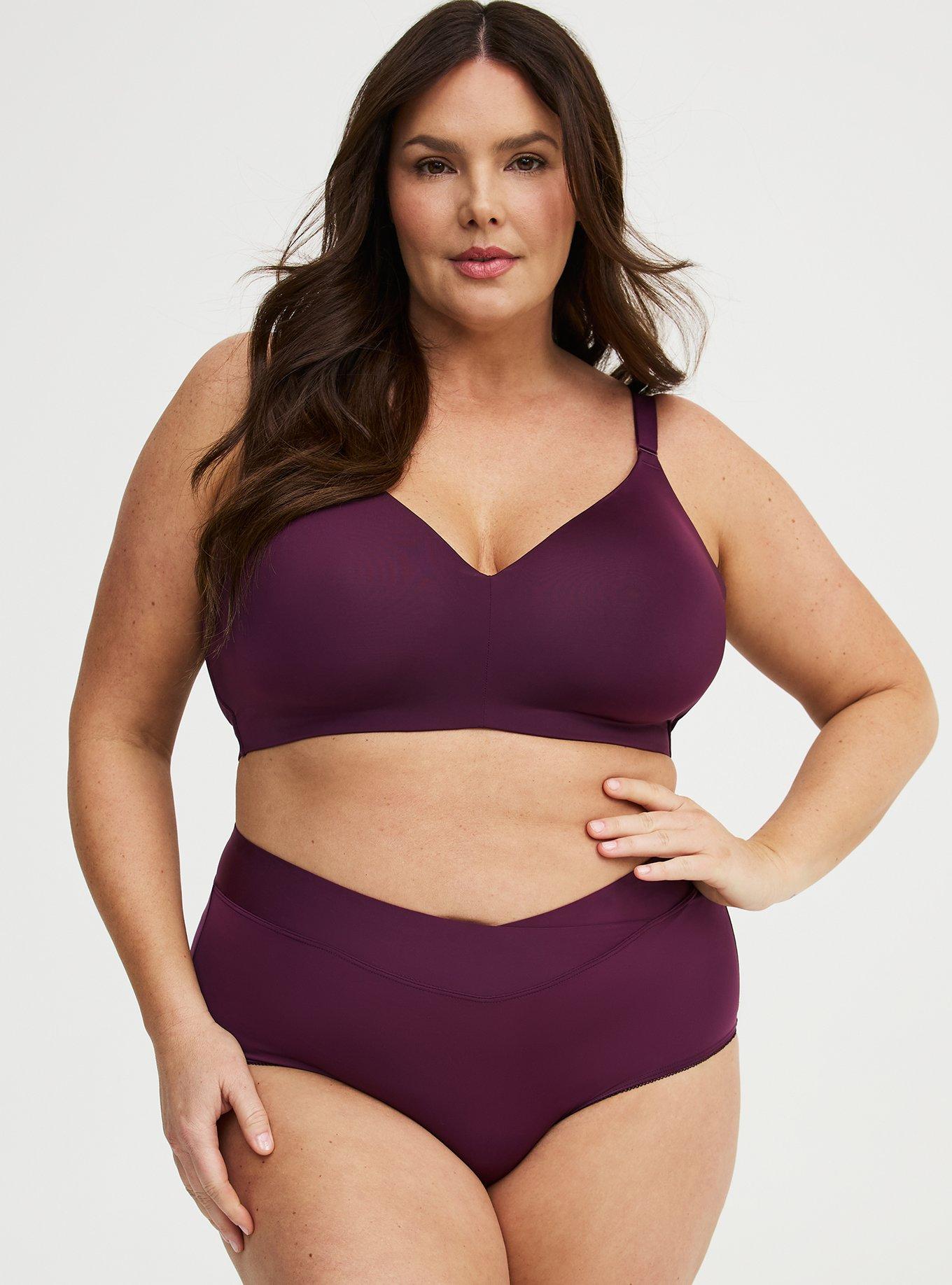Wire-Free Lightly Lined Pullover Bra, POTENT PURPLE, hi-res