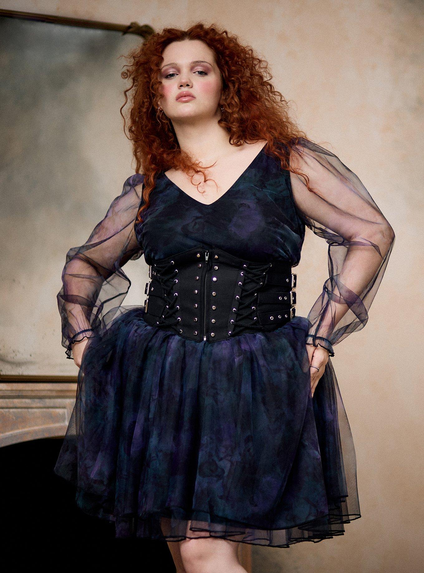 Nightfall Balloon Sleeve Mesh Top, SPELL FLORAL MULTI, hi-res