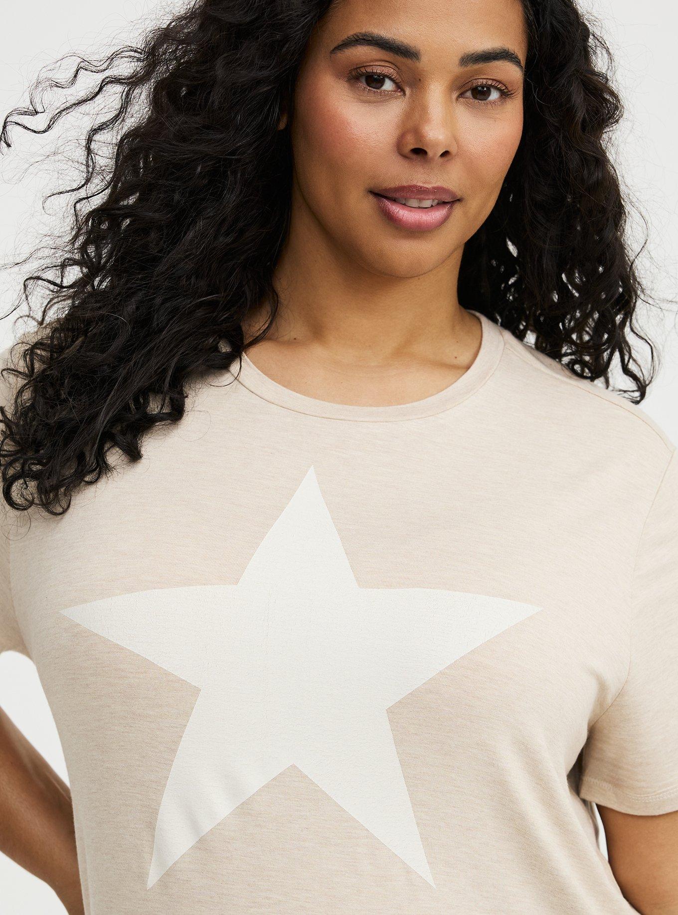 Super Soft Jersey Sleep Tee Dress, STAR OATMEAL, alternate