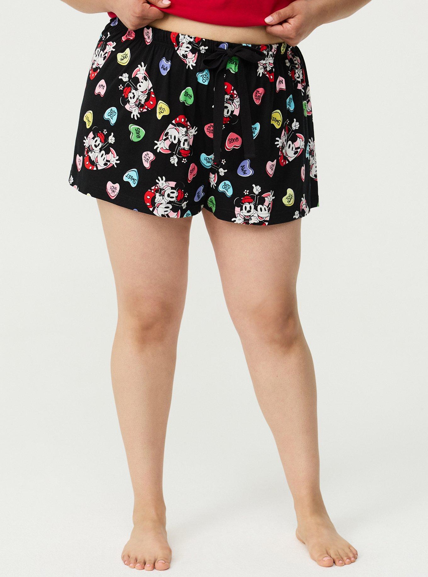 Mickey & Minnie Lounge Short, MICKEY AND MINNIE VALENTINES PRINT, alternate
