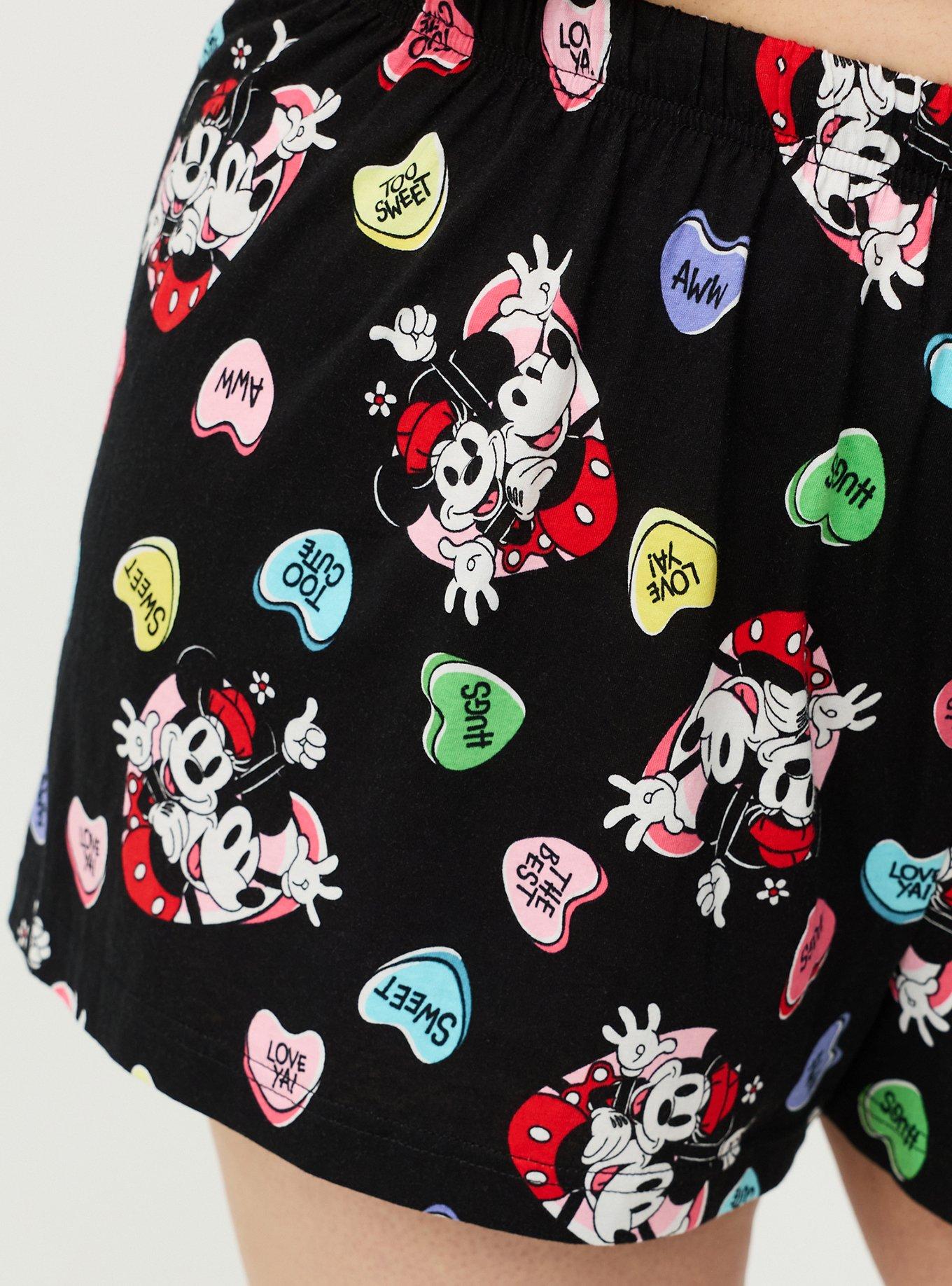 Mickey & Minnie Lounge Short, MICKEY AND MINNIE VALENTINES PRINT, alternate