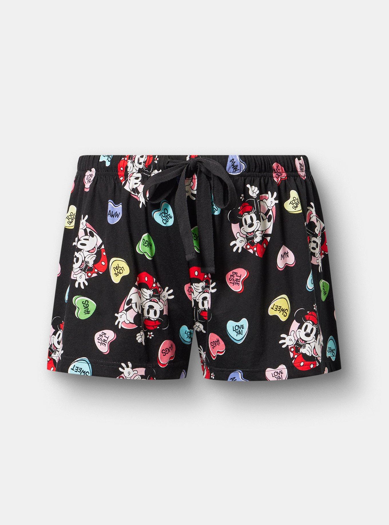 Mickey & Minnie Lounge Short, MICKEY AND MINNIE VALENTINES PRINT, hi-res