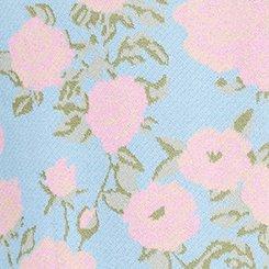 Crew Neck Pullover Sweater, ROSE BUSH FLORAL BLUE, swatch