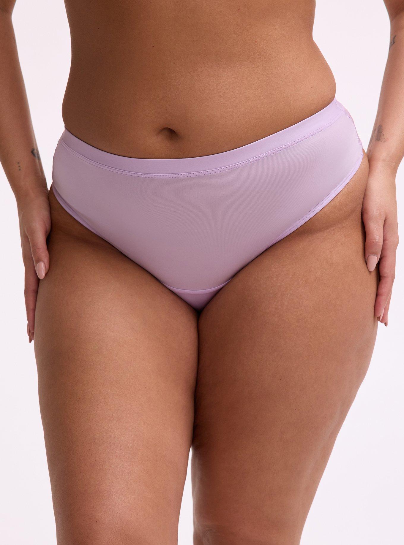 Second Skin Mid-Rise Thong Panty, LAVENDULA, alternate