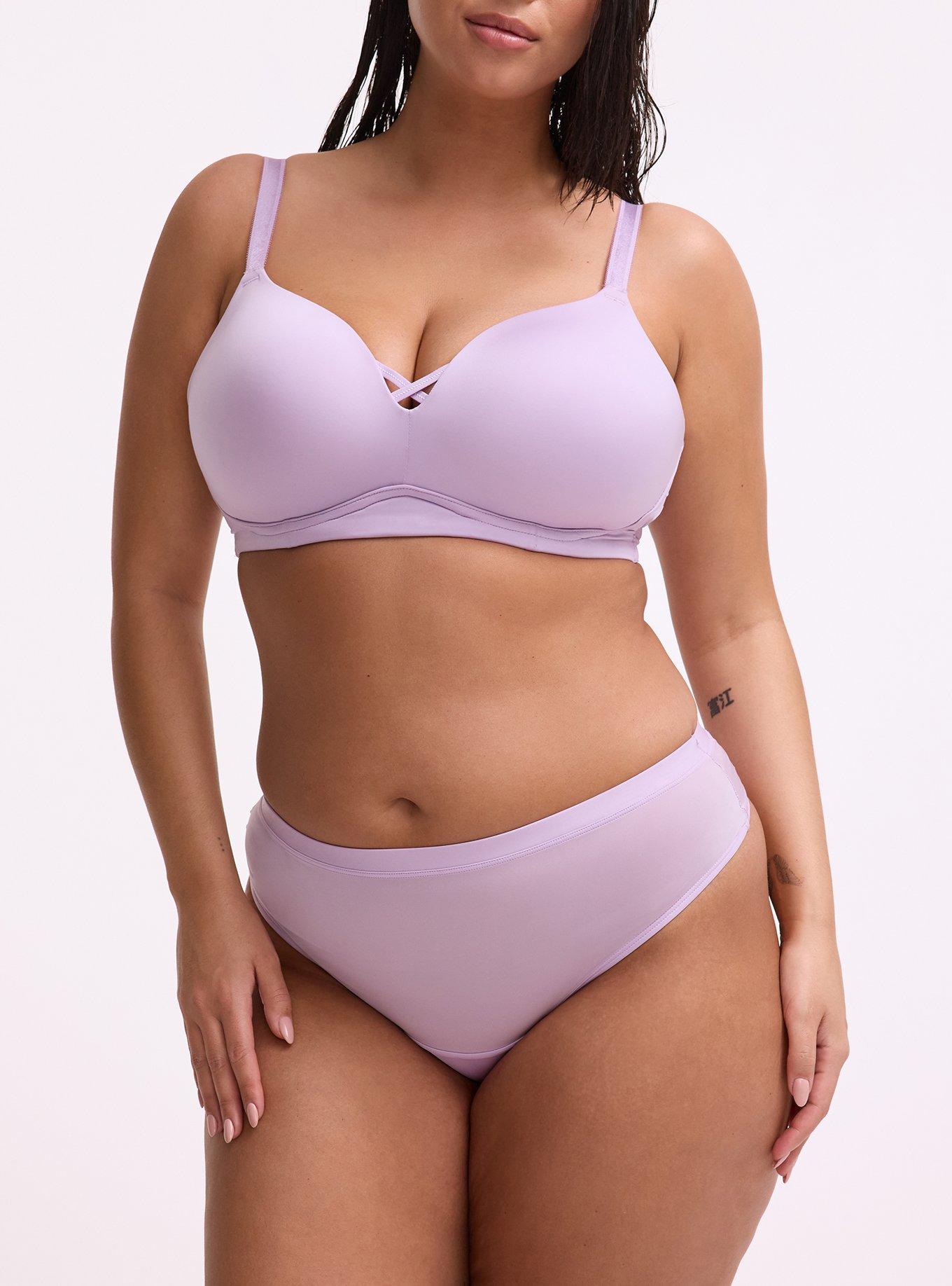 Second Skin Mid-Rise Thong Panty, LAVENDULA, alternate