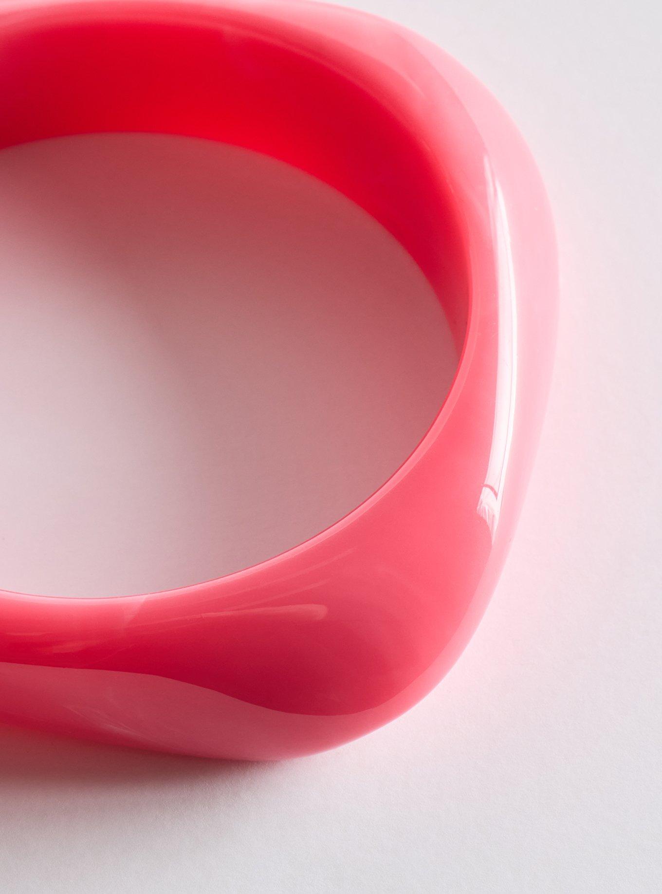 Statement Bangle Bracelet, PINK, alternate