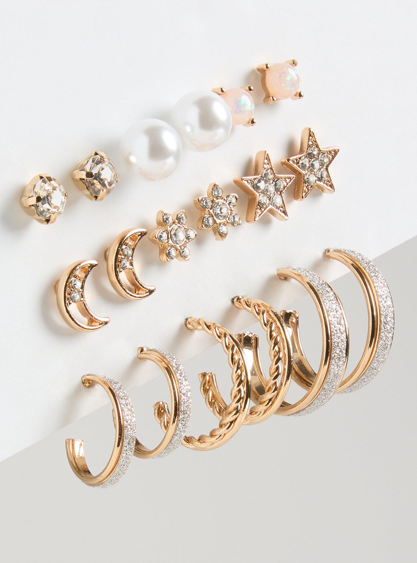 Celestial Stud Hoop Set