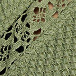 Waffle Crochet Inset Top, OLIVINE, swatch