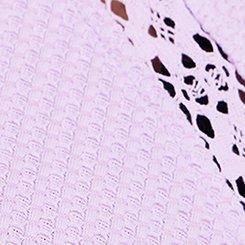 Waffle Crochet Inset Top, CROCUS PETAL, swatch