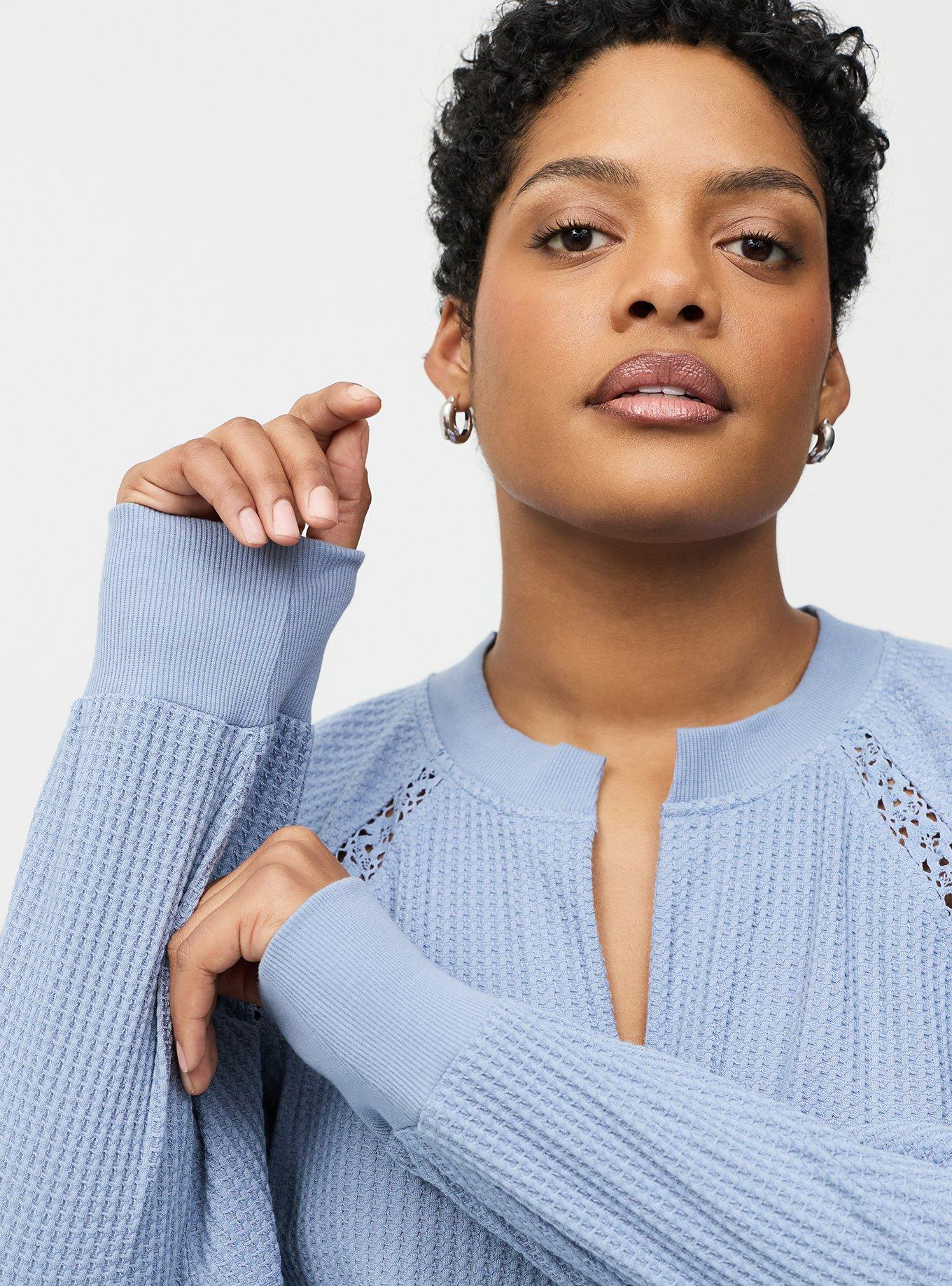 Waffle Crochet Inset Top