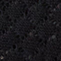 Plus Size Retro Chic Scallop Edge Cardigan, DEEP BLACK, swatch