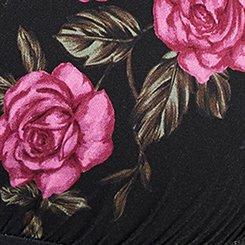 Puff Sleeve Midi Dress, IVORY FLORAL BLACK, swatch