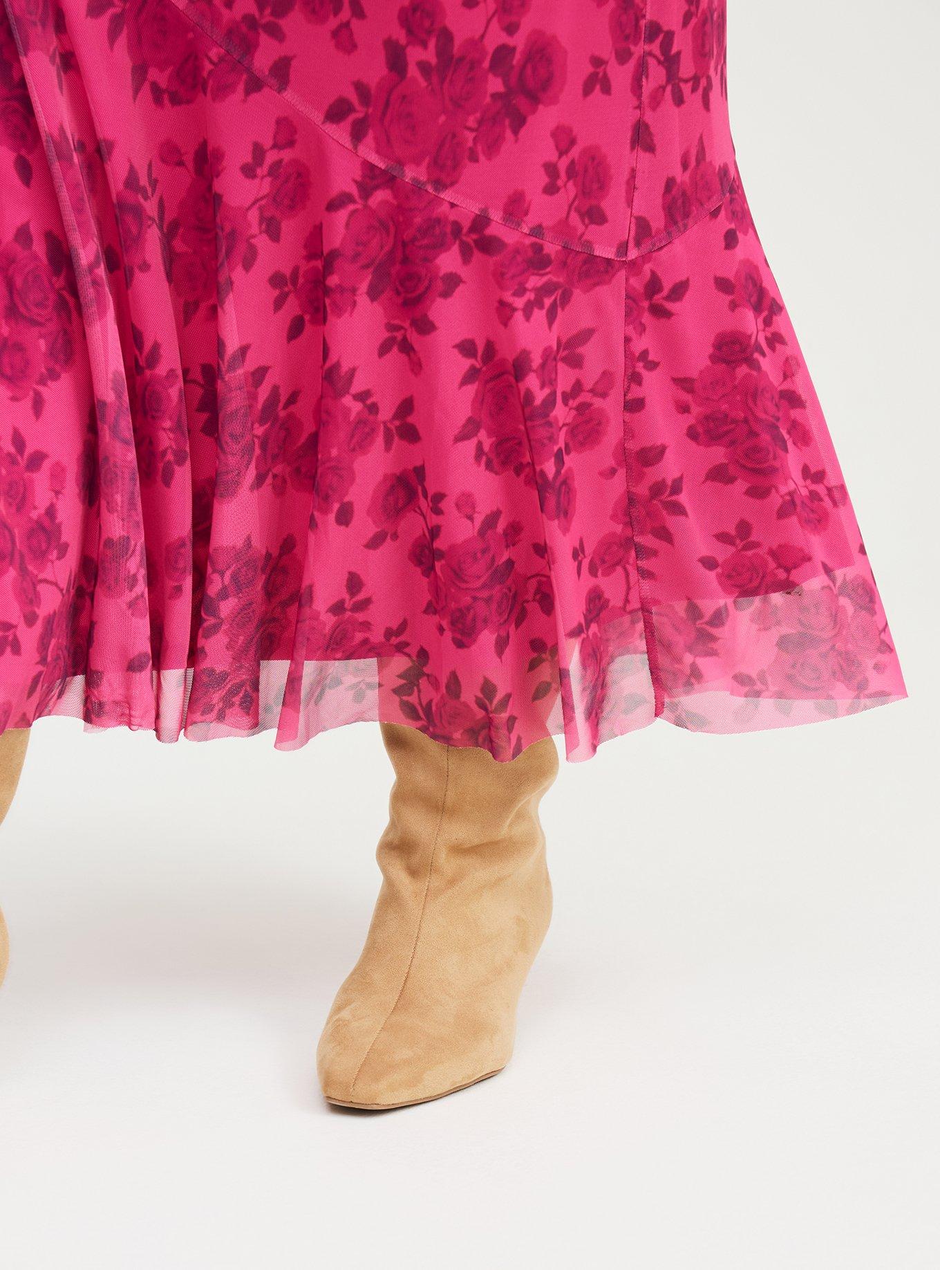 Flutter Sleeve Tie Front Maxi Dress, JULEP ROSE FLORAL PINK, alternate