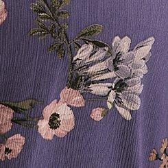 Plus Size Festi Balloon Sleeve Tie Front Blouse, DIVINE DIANA FLORAL NAVY, swatch