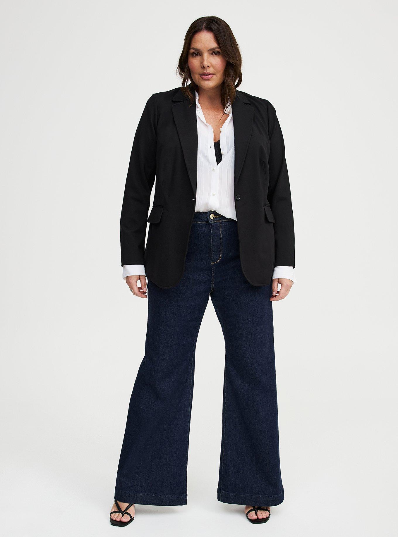 Studio Tailored Ponte Blazer, DEEP BLACK, alternate