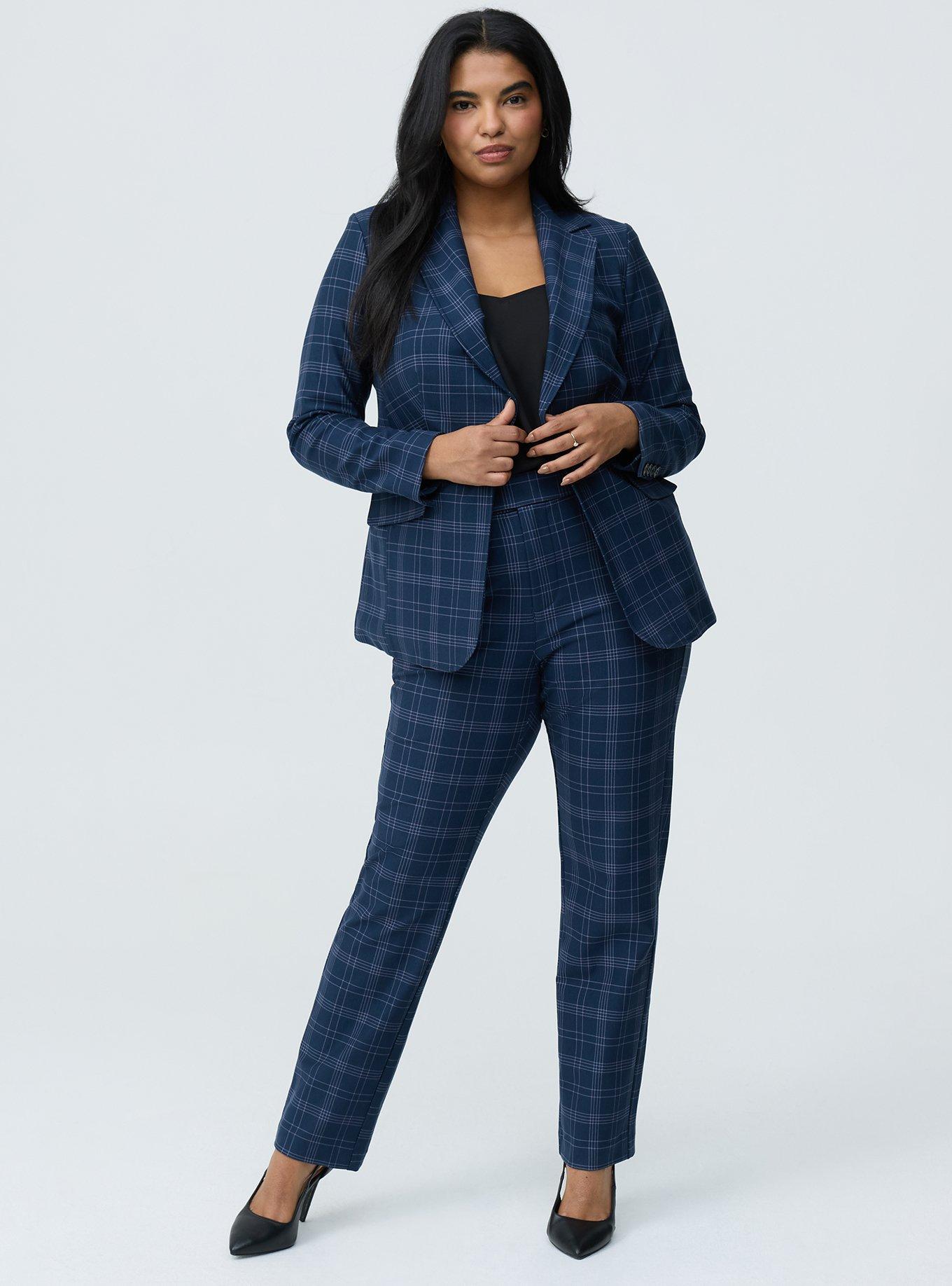 Studio Tailored Ponte Blazer, SYSTEM PLAID TONAL, alternate