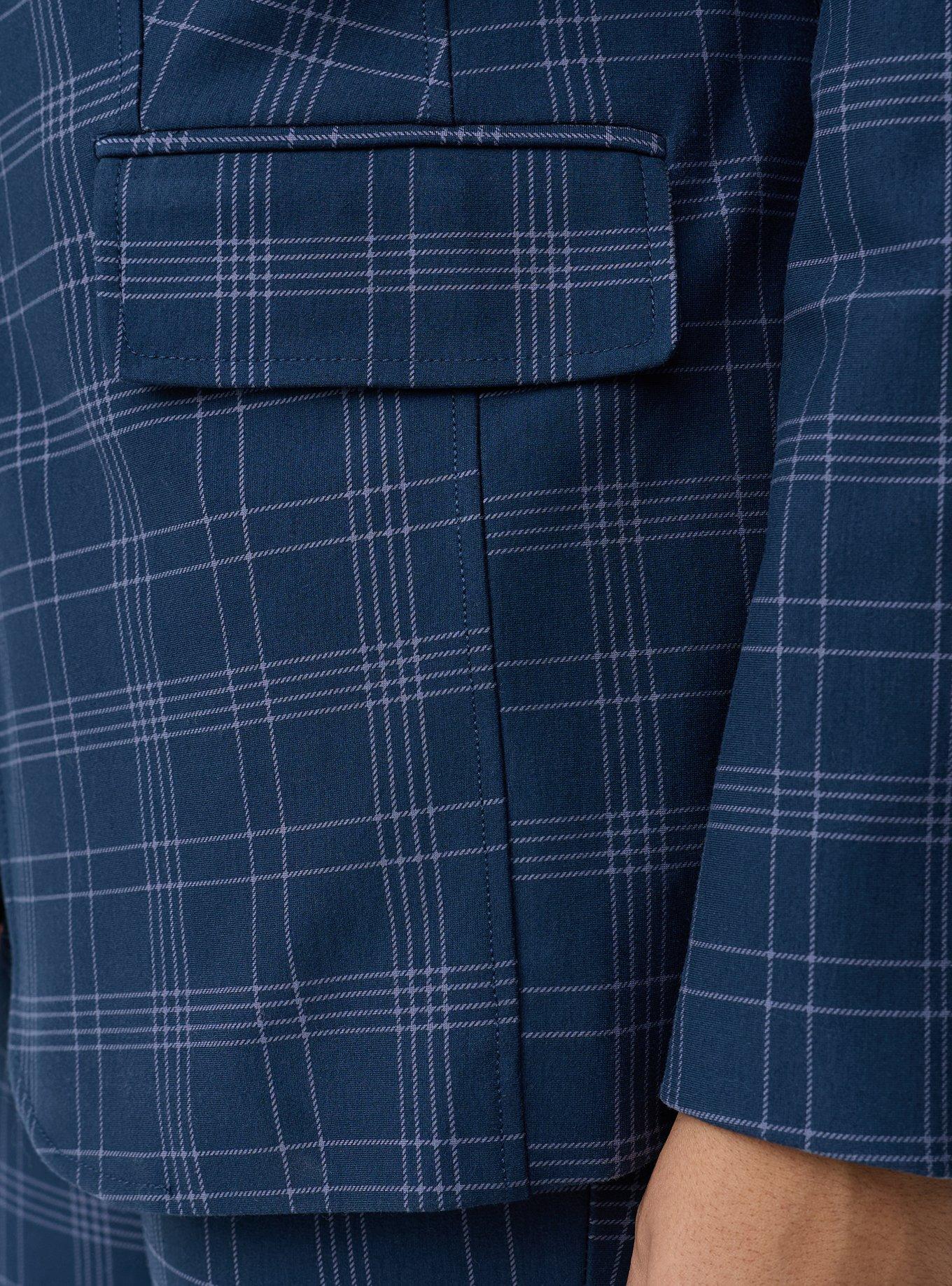 Studio Tailored Ponte Blazer, SYSTEM PLAID TONAL, alternate