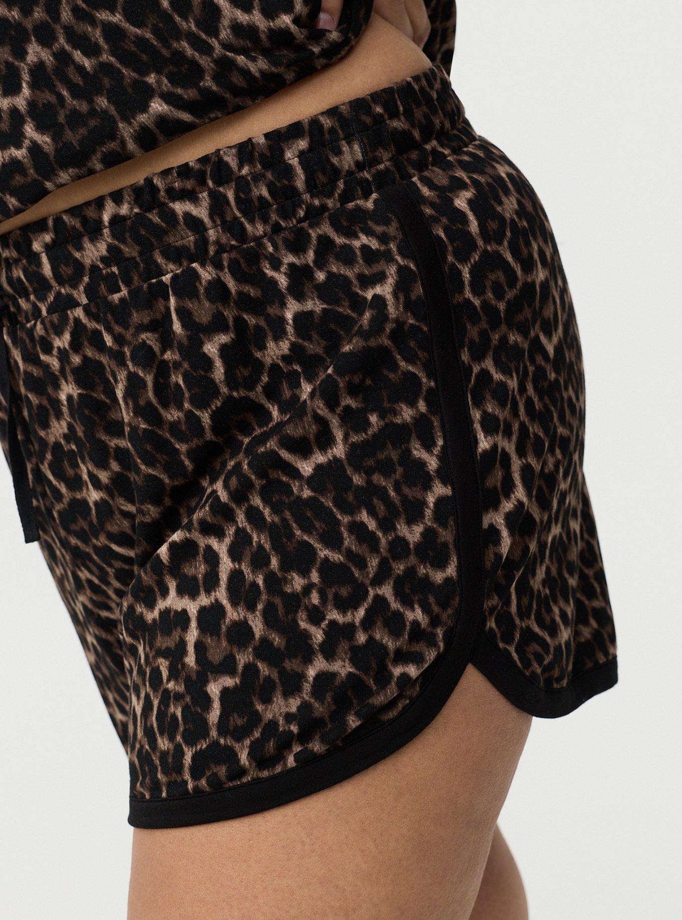 Light Weight French Terry Lounge Short, ON THE PROWL LEOPARD CHOCOLATE, alternate