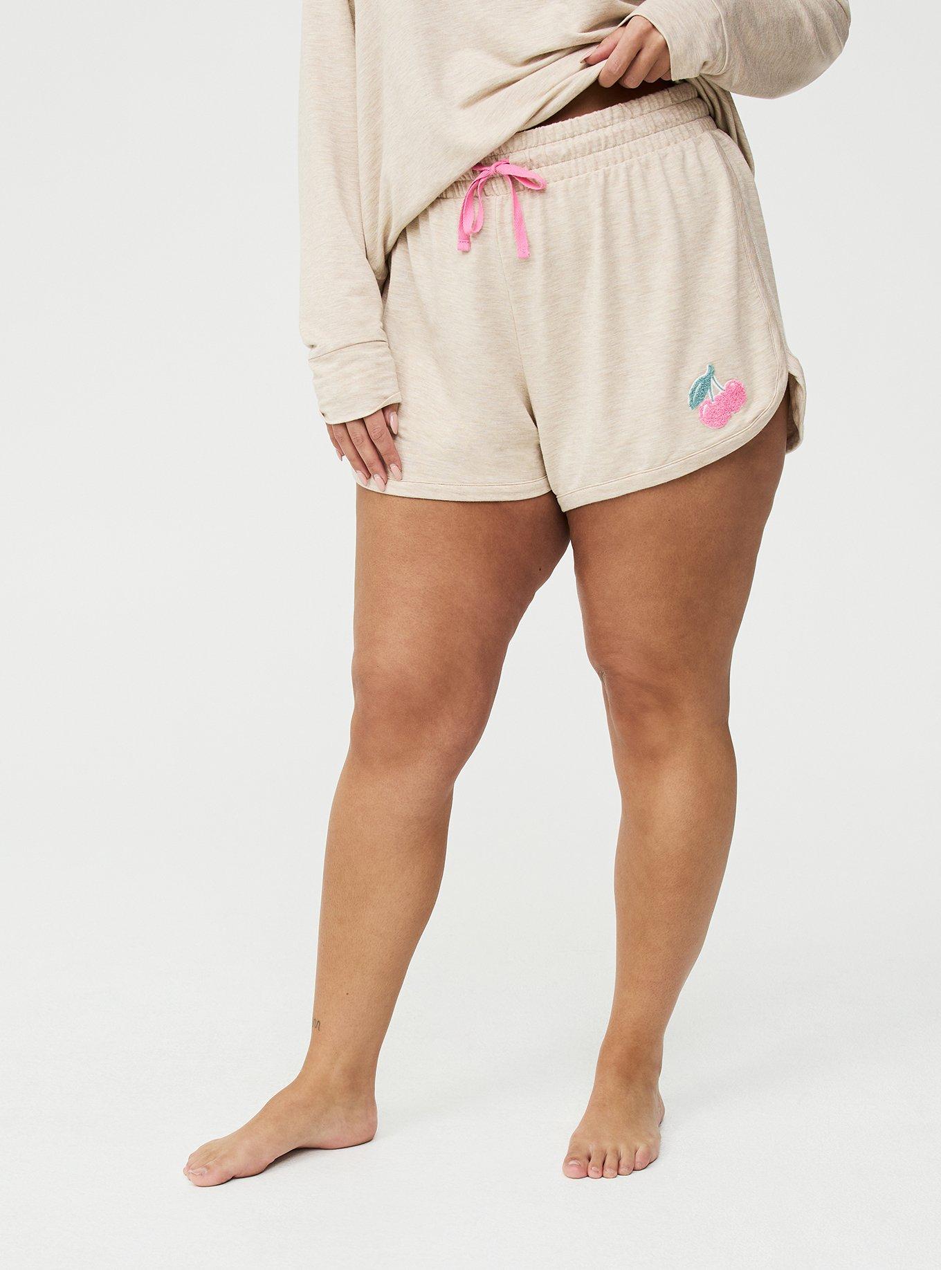 Light Weight French Terry Lounge Short, SWEET CHERRY OATMEAL, alternate