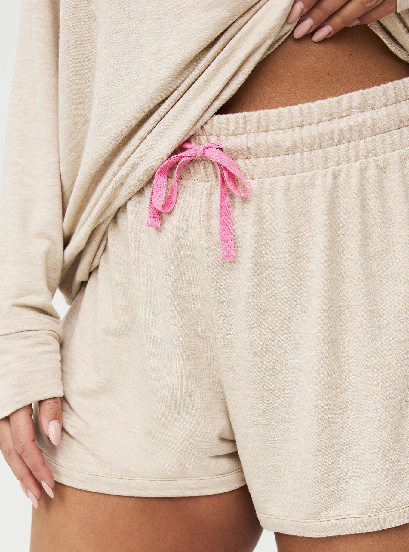 Light Weight French Terry Lounge Short, SWEET CHERRY OATMEAL, alternate