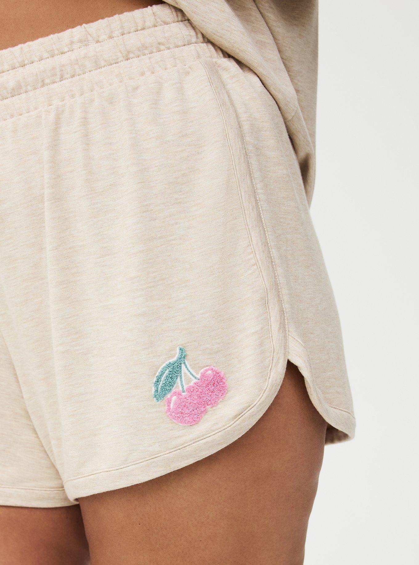 Light Weight French Terry Lounge Short, SWEET CHERRY OATMEAL, alternate