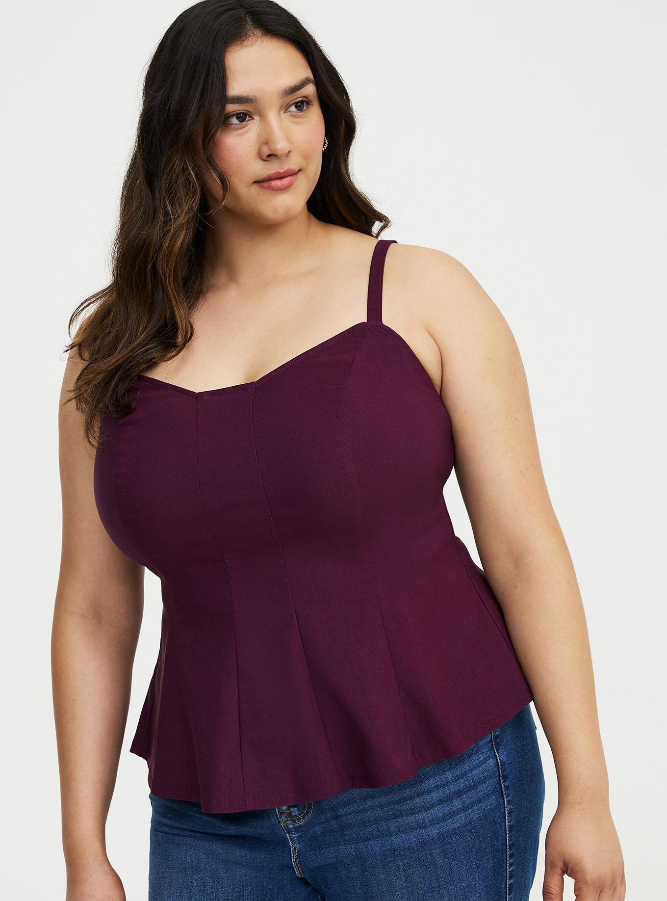 Seamed Peplum Top