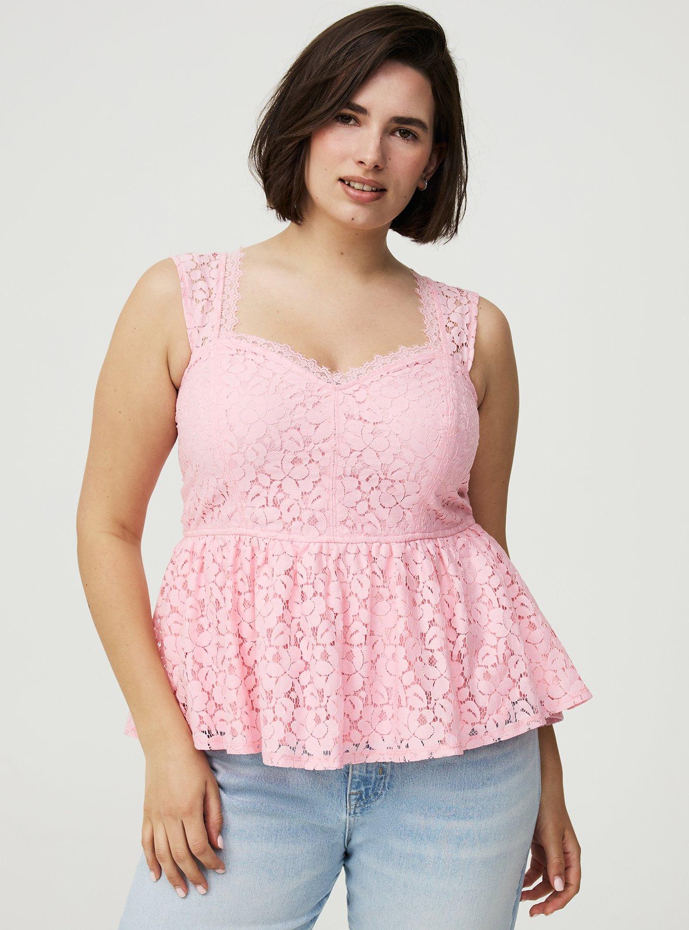 Plus Size - Lace Peplum Top - Torrid