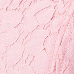 Plus Size Lace Peplum Top, TICKLED PINK, swatch