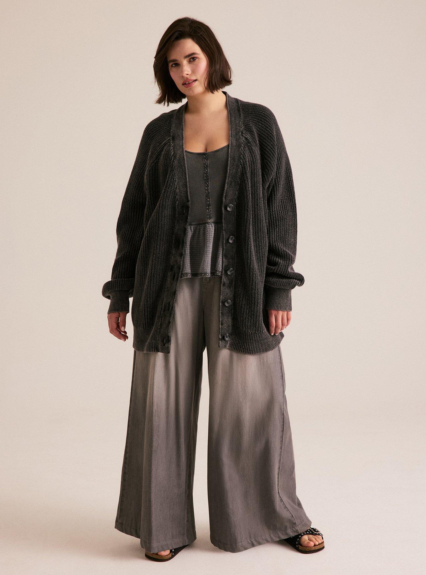 Festi Button-Front Cardigan, PHANTOM, alternate