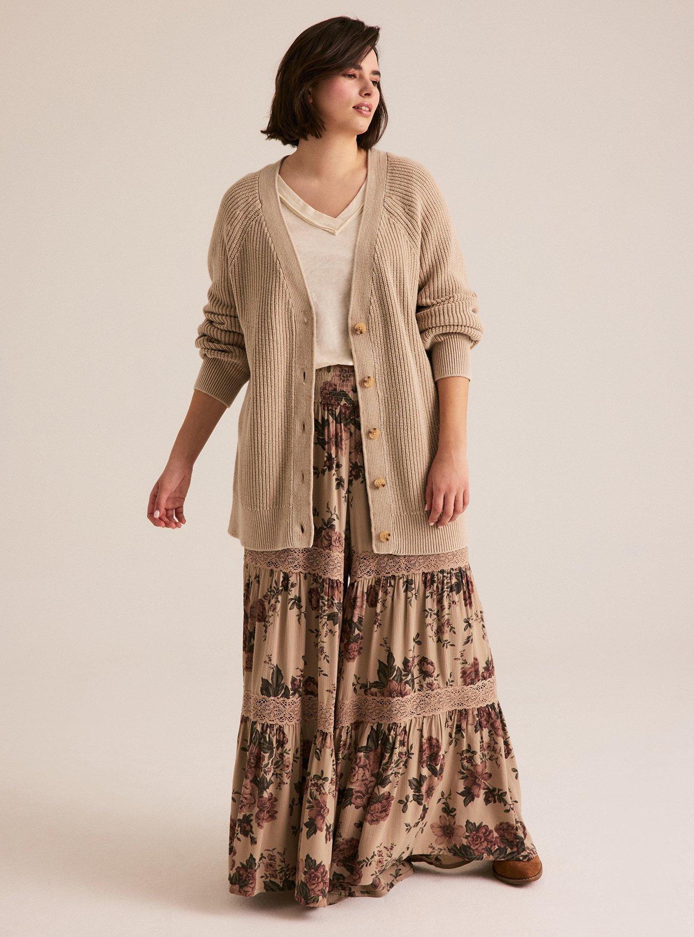 Festi Button-Front Cardigan, SAVANNAH TAN, alternate