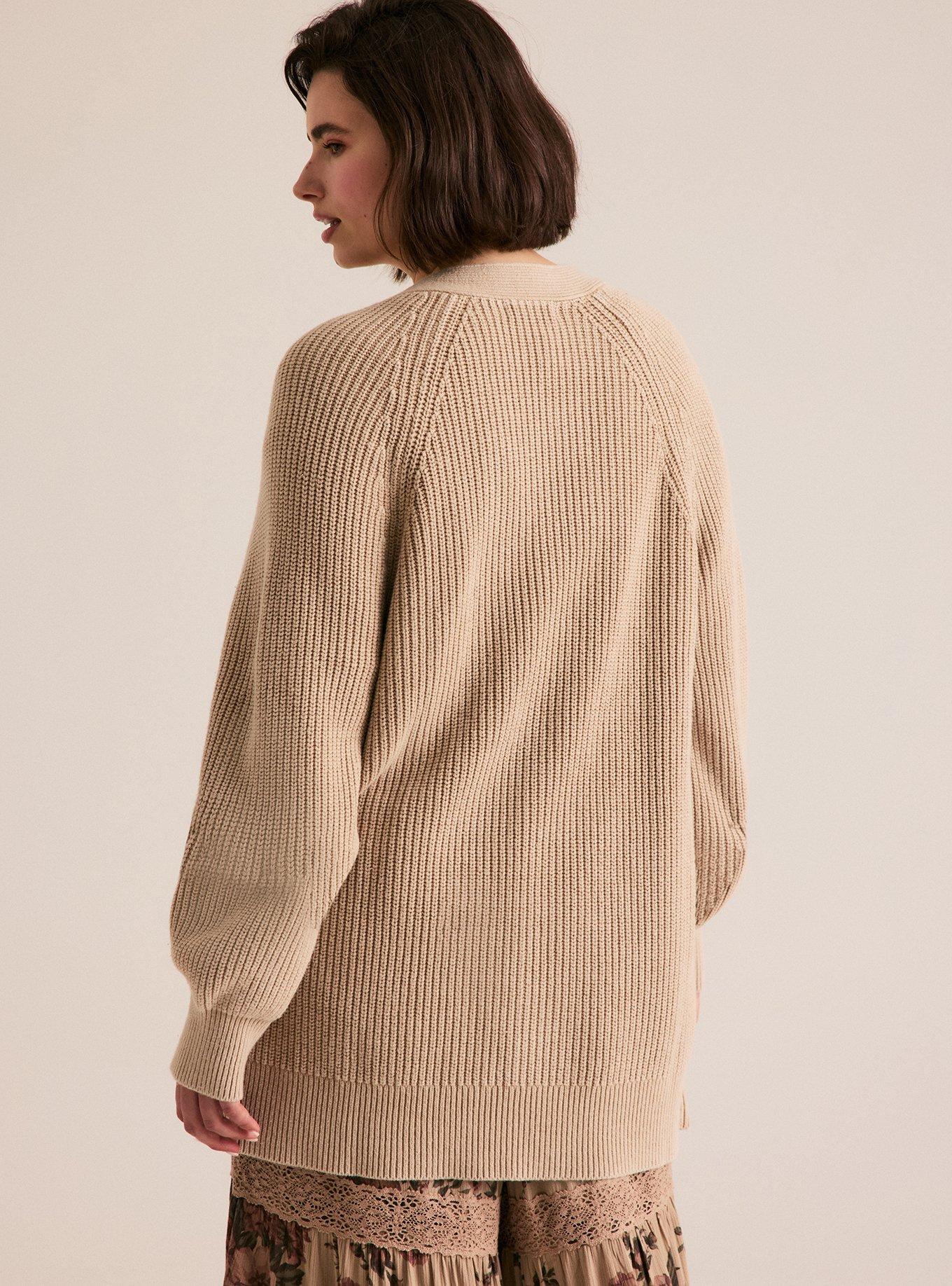 Festi Button-Front Cardigan, SAVANNAH TAN, alternate